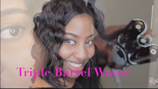 9. Gold 'N Hot Series: Titanium Triple Barrel Waver (Waves for Spring)