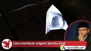 cara mudah membuat origami perahu motor boat