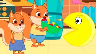 Famille d'Écureuil - Chewing-Gum Multicolore Animé 2023 en Français
