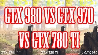 Battlefield 4 GTX 980 Vs GTX 780 TI Vs GTX 970 Frame Rate Comparison