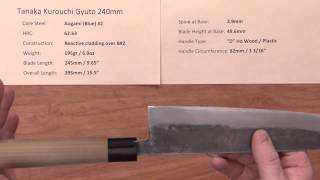 Tanaka Kurouchi Gyuto 240mm Quick Look