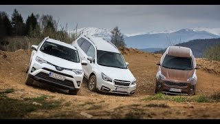 TEST Kia Sportage - Toyota RAV4 Hybrid - Subaru Forester, ENG SUBTITLES !!!