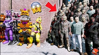 Can The Animatronics Defeat the Evil Jason Voorhees Army? (GTA 5 Mods FNAF RedHatter)