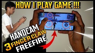 FREE FIRE || 3 FINGER CLAW || HOW I PLAY GAME || CUSTOM HUD || HANDCAM VIDEO ||