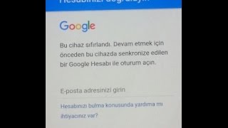 Google “Hesabınızı Doğrulayın Bu Cihaz Sıfırlandı” Çözümü