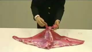 ANA stewardess master class scarf tying.