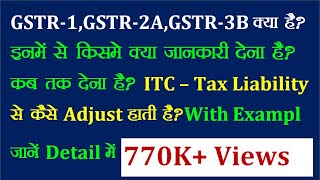 What is GSTR1,Gstr2,GSTR3B ,