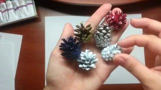 Скрапбукинг/Мастер-класс/Декорирование елочных шишек для новогодних проектов