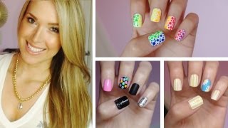 ✹Summer Nail Art!!! Three Easy Designs! ✹