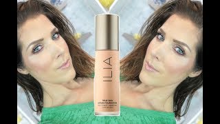 Healthy Foundation?? | NEW Ilia True Serum Skin Foundation | Review & Demo