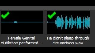 female & male genital piercing comparison audio