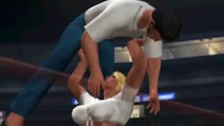 Muscle girl overhead lift male video game - 01