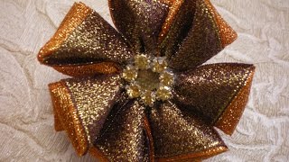 Цветок - Резинка для Волос Своими руками из Ленты 2.5 см. Flowers. Tutorial . KANZASHI. DIY.