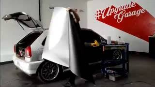 Envelopamento Gol com a pintura toda queimada passo a passo. UPGRADE GARAGE envelopamentos ;)