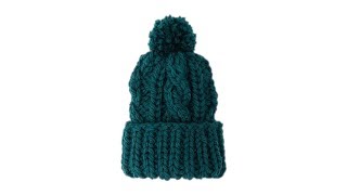 Шапка вязаная KNITKINA IOLA бирюзовая