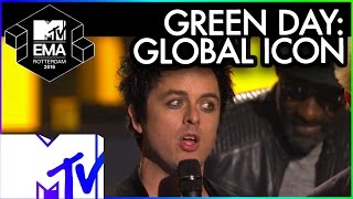 Green Day Accept Global Icon Award | 2016 MTV EMA | MTV Music