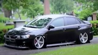 BAGGED MITSUBISHI LANCER EVO X MR ON VOSSEN RIMS MUSIC VID (MADE BY ME)
