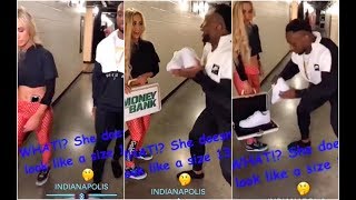 Carmella steals Big E's sneakers before Smackdown Live as well