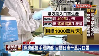 解決「口罩之亂」！  國防部派員投入生產－民視新聞