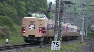 特急きのさき・３８１系・架線スパーク