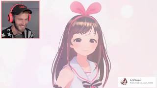 Pewdiepie reacting to Kizuna Ai-Hej Monika