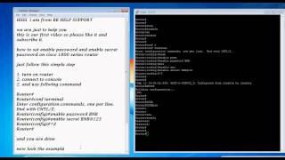 HOW TO SET ENABLE PASSWORD AND ENABLE SECRET PASSWORD IN CISCO 1800 ROUTERS