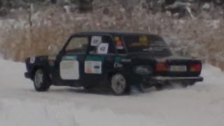 Modified VAZ 2107 Powersliding on Snow I Winter Rally Sprint 2012