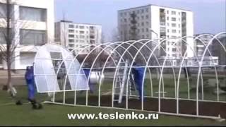 Монтаж теплицы Уралочка