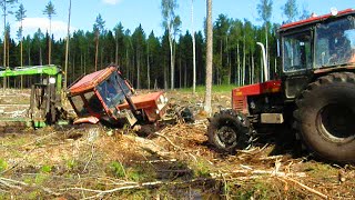 Belarus Mtz 82  forestry tractor stuck in mud, extreme mud conditions