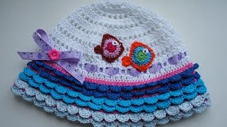 Вязаная крючком панамка летняя