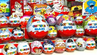 Киндер Сюрпризы,Unboxing Kinder Surprise Cars 3,Вкусномама,Robacar Poli,Маша и Медведь,Paw Patrol