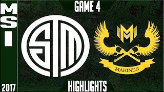 TSM vs GIGABYTE Marines Highlights Game 4 - MSI Play In 2017 Semi-Finals - TSM vs GAM G4 Highlights
