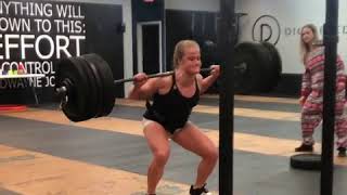 15 year old girl lifts and squats 140kg || 300 lbs