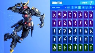 DARK SENTINEL SKIN SHOWCASE WITH ALL FORTNITE DANCES & EMOTES