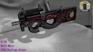 P90 Shallow Grave - Skin Wear Preview