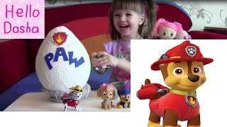 Щенячий патруль игрушки открываем Большое яйцо! PAW toys unboxing