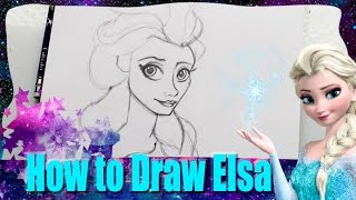 How to Draw ELSA from Disney's Frozen - @DramaticParrot