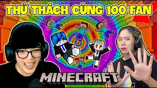 PHONG CẬN CÙNG SAMMY THỬ THÁCH NHẢY 1000 BLOCK CÙNG 100 BẠN FAN TRONG MINECRAFT