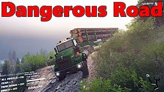 Spin Tires | Kenworth Titan, Loaded LOGGING TRUCK vs Dangerous Road!