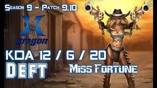KZ Deft MISS FORTUNE vs NEEKO ADC - Patch 9.10 KR Ranked