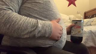 Piggy chugs and plays with belly