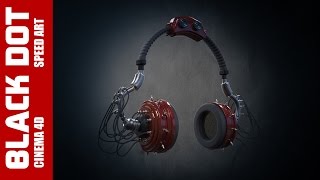 Cybergoth headphone  (Speed art) Cinema 4d