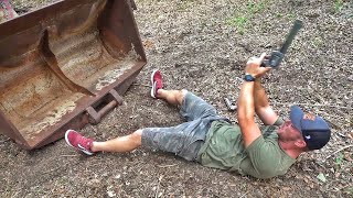 Можно ли прострелить ковш экскаватора?! | Разрушительное ранчо 