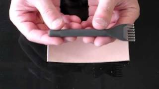 Using a leathercraft lacing chisel part 2