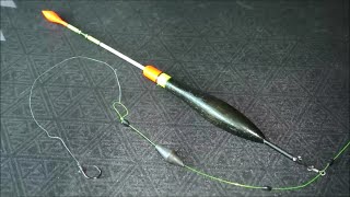 Снасть на летнюю удочку. Скользящие поплавок и груз. My fishing.