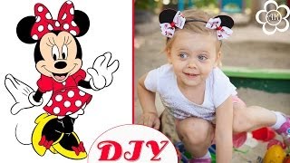 Ободок Минни Маус / Мастер класс / Minnie Mouse Headband