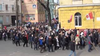 В Одессе 23 февраля 2014 шествие Антимайдана