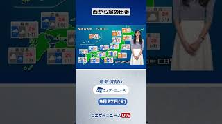 【朝の1分天気】2022年9月27日(火) #shorts