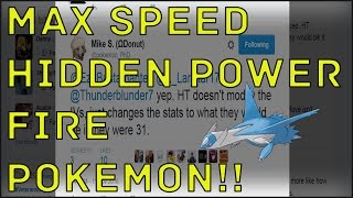 MAX SPEED HIDDEN POWER FIRE POKEMON WITH HYPER TRAINING IN POKEMON SUN AND MOON!