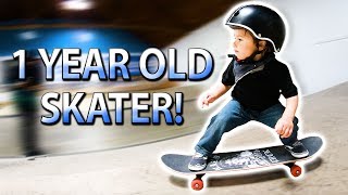 1 YEAR OLD SKATEBOARDER!?